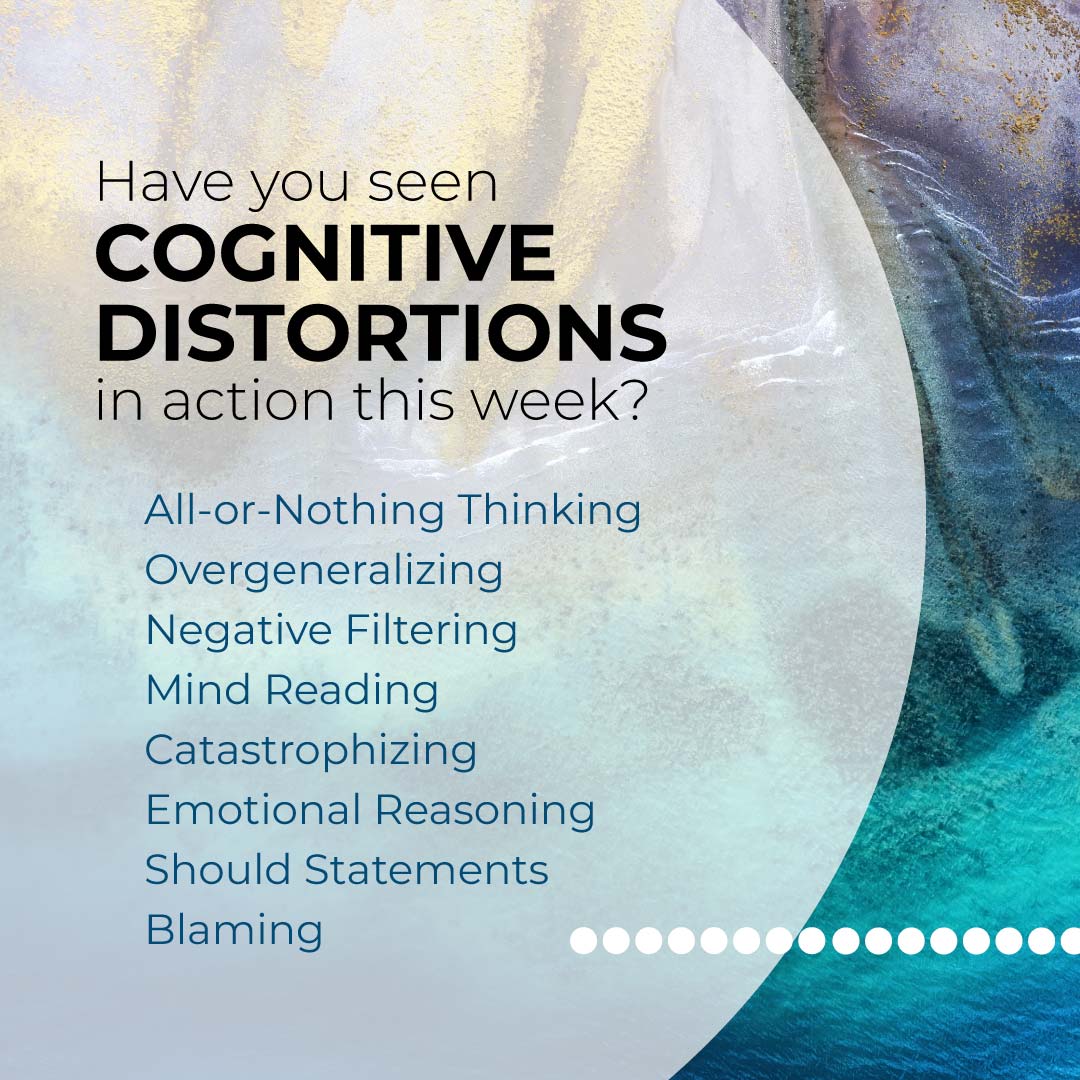 What are cognitive distortions and how do they create negativity, divisiveness